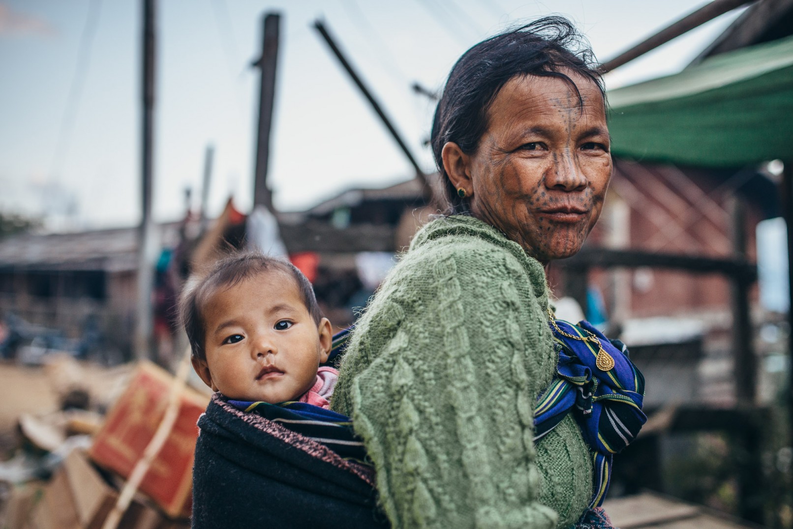 Chin state tattooed women of Burma