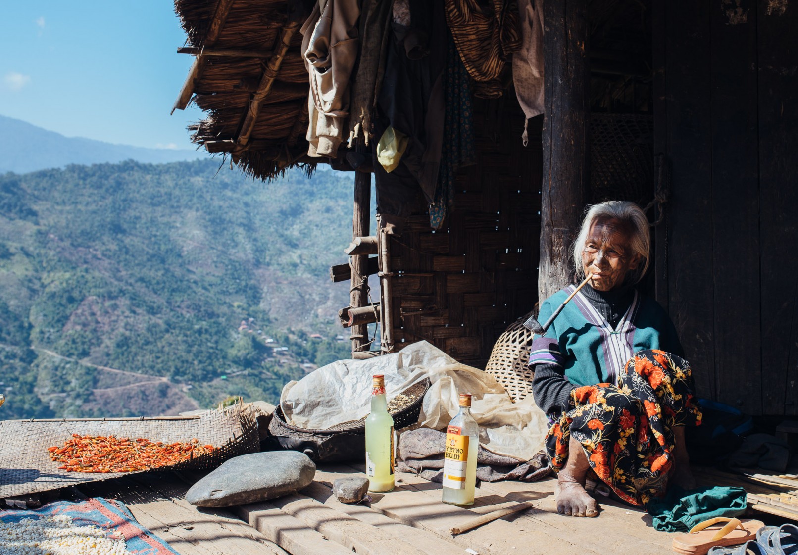 Chin state tattooed women of Burma