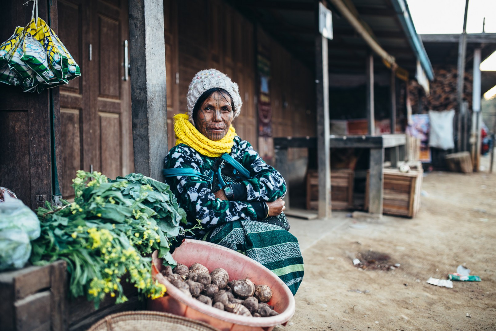 Chin state tattooed women of Burma