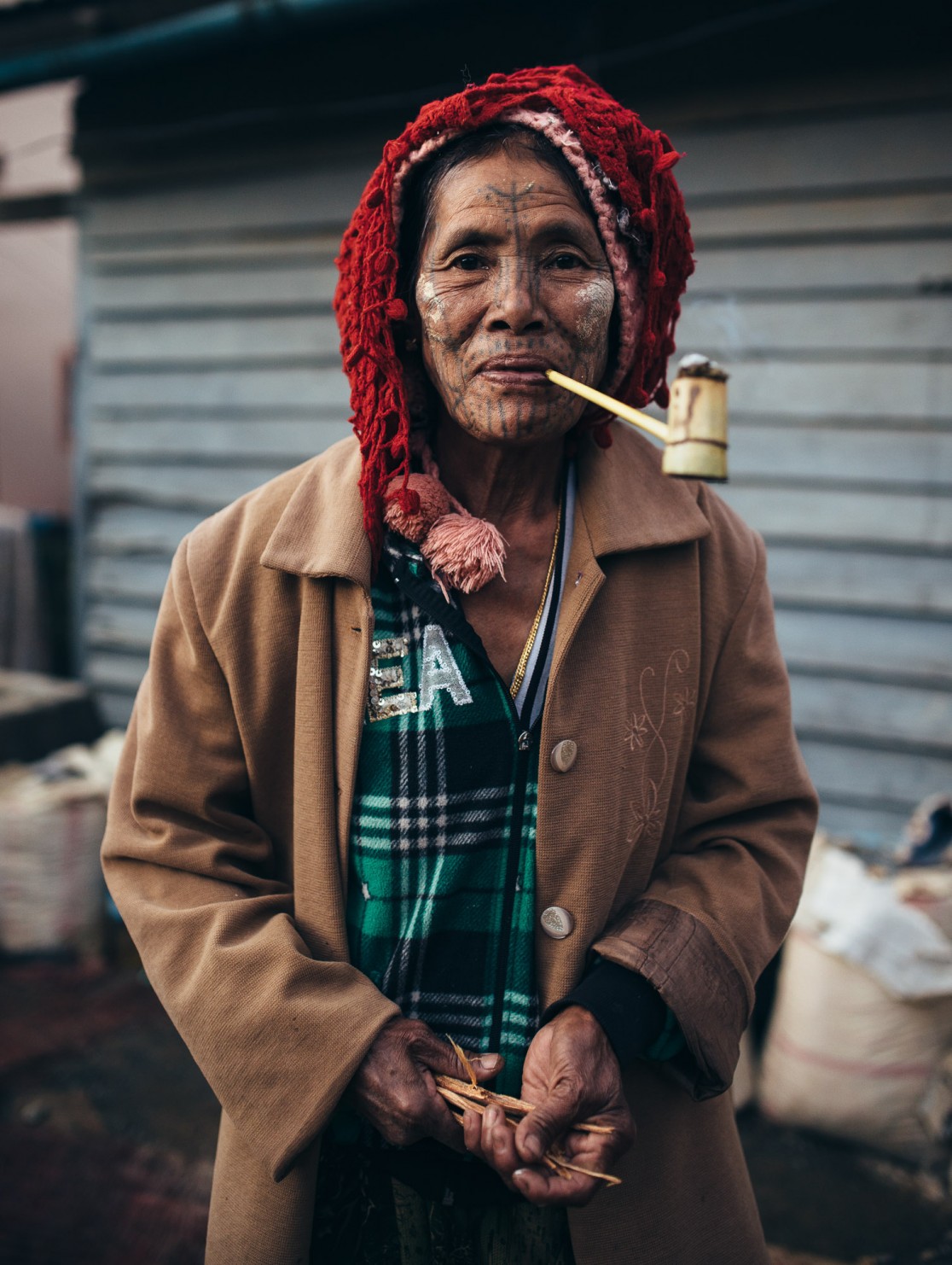 Chin state tattooed women of Burma